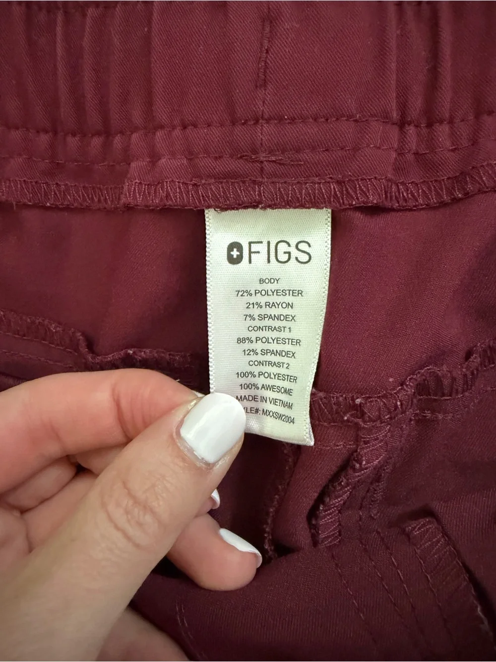 Figs Men's Jogger Pants and Top in Burgundy